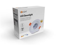 Solight LED podhľadové svietidlo bodové, 5W, 400lm, 3000K, okrúhle,  biele