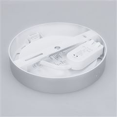 Solight LED mini panel kúpeľňový 2v1, 3CCT, podhľadový / prisadený, 12W, 1020lm, IP54, strieborna, okrúhly