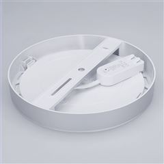 Solight LED mini panel kúpeľňový 2v1, 3CCT, podhľadový / prisadený, 18W, 1530lm, IP54, strieborna, okrúhly
