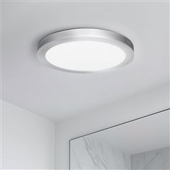 Solight LED mini panel kúpeľňový 2v1, 3CCT, podhľadový / prisadený, 18W, 1530lm, IP54, strieborna, okrúhly