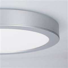 Solight LED mini panel kúpeľňový 2v1, 3CCT, podhľadový / prisadený, 18W, 1530lm, IP54, strieborna, okrúhly