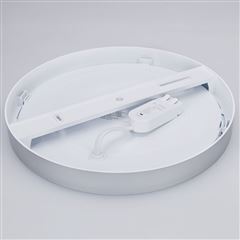 Solight LED mini panel kúpeľňový 2v1, 3CCT, podhľadový / prisadený, 24W, 2040lm, IP54, strieborna, okrúhly