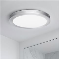 Solight LED mini panel kúpeľňový 2v1, 3CCT, podhľadový / prisadený, 24W, 2040lm, IP54, strieborna, okrúhly