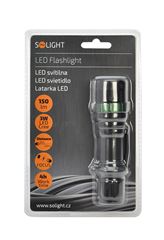 Solight LED kovové svietidlo, 150lm, 3W CREE LED, čierna, fokus, 3 x AAA