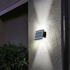 Solight LED solárne nástenné svetlo, teplá a studená biela, 15x10cm