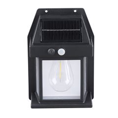 Solight LED solárna lampáš nástenná, teplá biela, 12x17cm, čierna