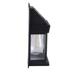 Solight LED solárna lampáš nástenná, teplá biela, 12x17cm, čierna