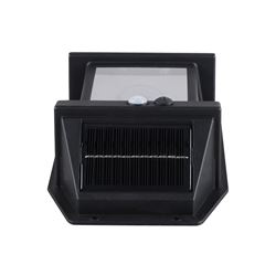 Solight LED solárna lampáš nástenná, teplá biela, 12x17cm, čierna