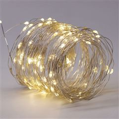 Solight LED solárna reťaz, 200LED, 22m, teplá biela