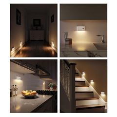 Solight nabíjacie nočné LED svetielko s pohybovým a svetelným sensorom, 0,5W, 3000K, Li-Ion