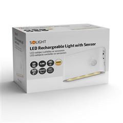 Solight nabíjacie nočné LED svetielko s pohybovým a svetelným sensorom, 0,5W, 3000K, Li-Ion