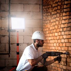 Solight LED reflektor s vysokým stojanom, 100W, 9000lm, 4000K, kábel so zástrčkou, IP65