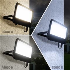 Solight LED reflektor TOP, 100W, max. 14000lm, 3CCT, voliteľný výkon 100/75/50%, IP65, rýchlokonektor