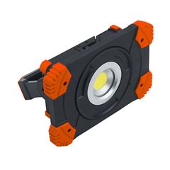Solight LED reflektor, 10W, prenosný, nabijací, 1000lm, oranžovo-čierny