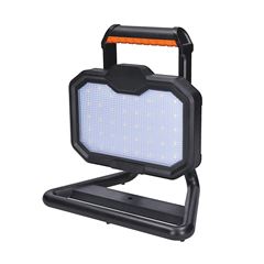 Solight LED reflektor, 20W, prenosný, nabijací, 2000lm, oranžovo-čierny