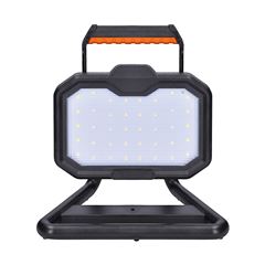 Solight LED reflektor, 20W, prenosný, nabijací, 2000lm, oranžovo-čierny