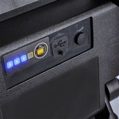 Solight LED reflektor, 20W, prenosný, nabijací, 2000lm, oranžovo-čierny