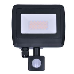 Solight LED reflektor Easy so senzorom, 30W, 2400lm, 4000K, IP44, čierny