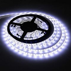 Solight LED svetelný pás s testrom, 5m, sada s 12V adaptérom, 4,8W/m, IP65, studená biela