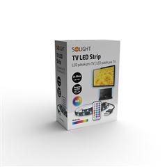 Solight LED RGB pásik pre TV, 2 x 50cm, USB, vypínač, diaľkový ovládač