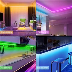 Solight wifi Smart LED svetelný pás, RGB, 5m, sada s adaptérom a dialkovým ovladačom