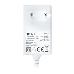 Solight sieťový adaptér pre LED pásiky, 230V - 12V, 2A, 24W, biela farba