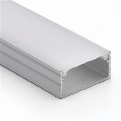 Solight hliníková lištal pre LED pásky 2, 18x9mm, mliečny difúzor, 1m