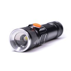 Solight LED nabíjacie vreckové svietidlo, 200lm, 3W, zoom, Li-Ion