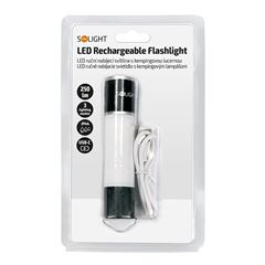 Solight LED nabíjacie ručné svietidlo s kampingovou lucernou, 250lm, power bank, Li-Ion