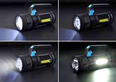 Solight LED nabíjacie svietidlo s rukoväťou a bočným svetlom, 150+100lm, Li-Ion