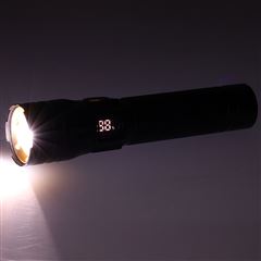 Solight LED nabíjacie svietidlo s displejom, 200lm, zoom, Li-Ion