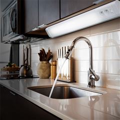 Solight LED kuchynské svietidlo, 2x zásuvka, vypínač, 10W, 4100K, 51cm