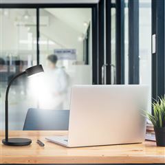 Solight LED stolná lampička, 4,5W, 300lm, 3CCT, čierna, podstavec