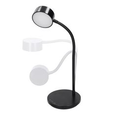 Solight LED stolná lampička, 4,5W, 300lm, 3CCT, čierna, podstavec