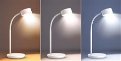 Solight LED stolná lampička, 4,5W, 300lm, 3CCT, biela, podstavec