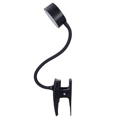 Solight LED stolná nabíjacia lampička, 2W, 210lm, 3CCT, čierna, clip