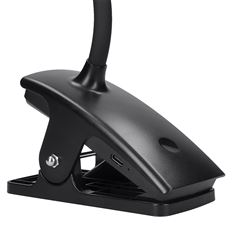 Solight LED stolná nabíjacia lampička, 2W, 210lm, 3CCT, čierna, clip