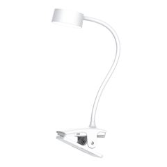 Solight LED stolná nabíjacia lampička, 2W, 210lm, 3CCT, biela, clip