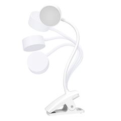 Solight LED stolná nabíjacia lampička, 2W, 210lm, 3CCT, biela, clip