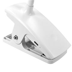 Solight LED stolná nabíjacia lampička, 2W, 210lm, 3CCT, biela, clip