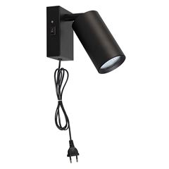 Solight nástenná lampička CELE, 1x GU10, čierna