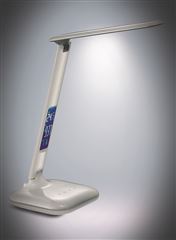 Solight LED stmievateľná stolná lampička s displejom, 7W, voľba teploty svetla, biely lesk