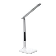 Solight LED stmievateľná stolná lampička s displejom, 7W, voľba teploty svetla, biely lesk