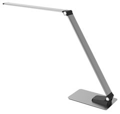 Solight LED stolná lampička stmievateľná, 11W, zmena chromatickosti, brúsený hliník, strieborná