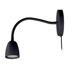 Solight LED nástenná lampička, stmievateľná, 4W, 280lm, 3000K, čierna