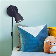 Solight LED nástenná lampička, stmievateľná, 4W, 280lm, 3000K, čierna