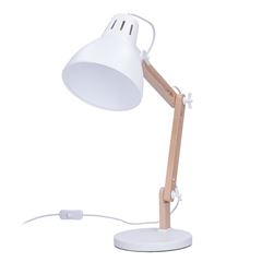 Solight stolná lampa Falun, E27, biela