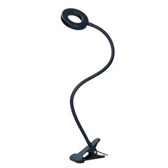 Solight LED stmievateľná stolná lampička s klipom, 300lm, nastaviteľná teplota svetla, USB