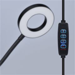 Solight LED stmievateľná stolná lampička s klipom, 300lm, nastaviteľná teplota svetla, USB