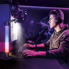 Solight LED stmievateľná lampička s RGB podsvietením, 10W, 600lm, zmena chromatičnosti, diaľkový ovládač